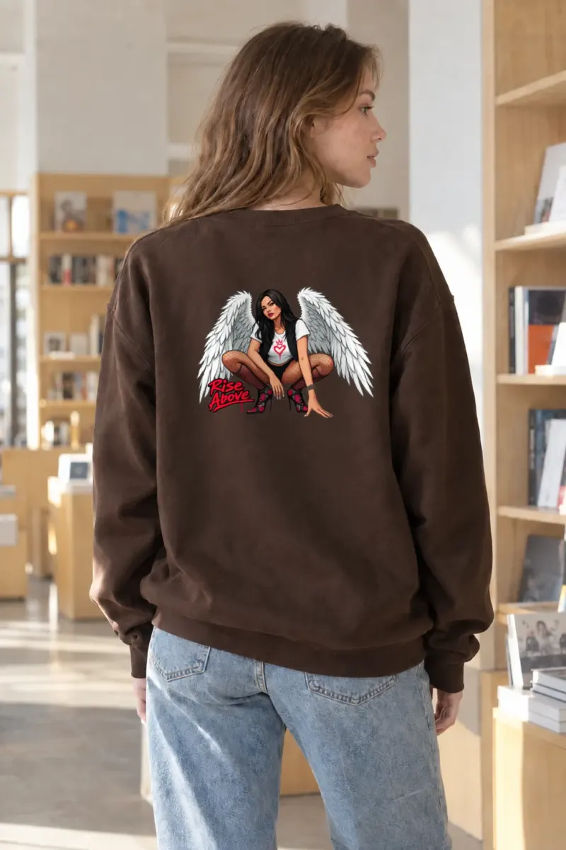 "Rise Above" Heavy Blend Unisex Crewneck Sweatshirt | Gildan 18000