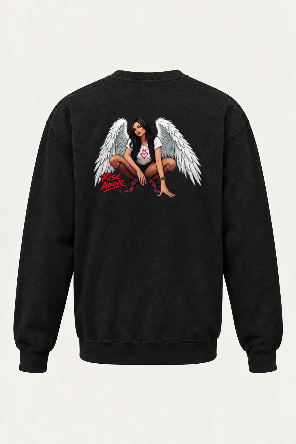 "Rise Above" Heavy Blend Unisex Crewneck Sweatshirt | Gildan 18000