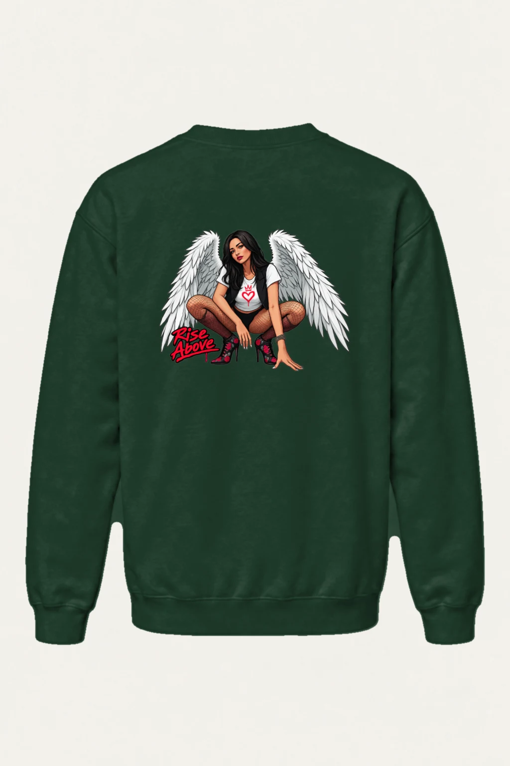 "Rise Above" Heavy Blend Unisex Crewneck Sweatshirt | Gildan 18000
