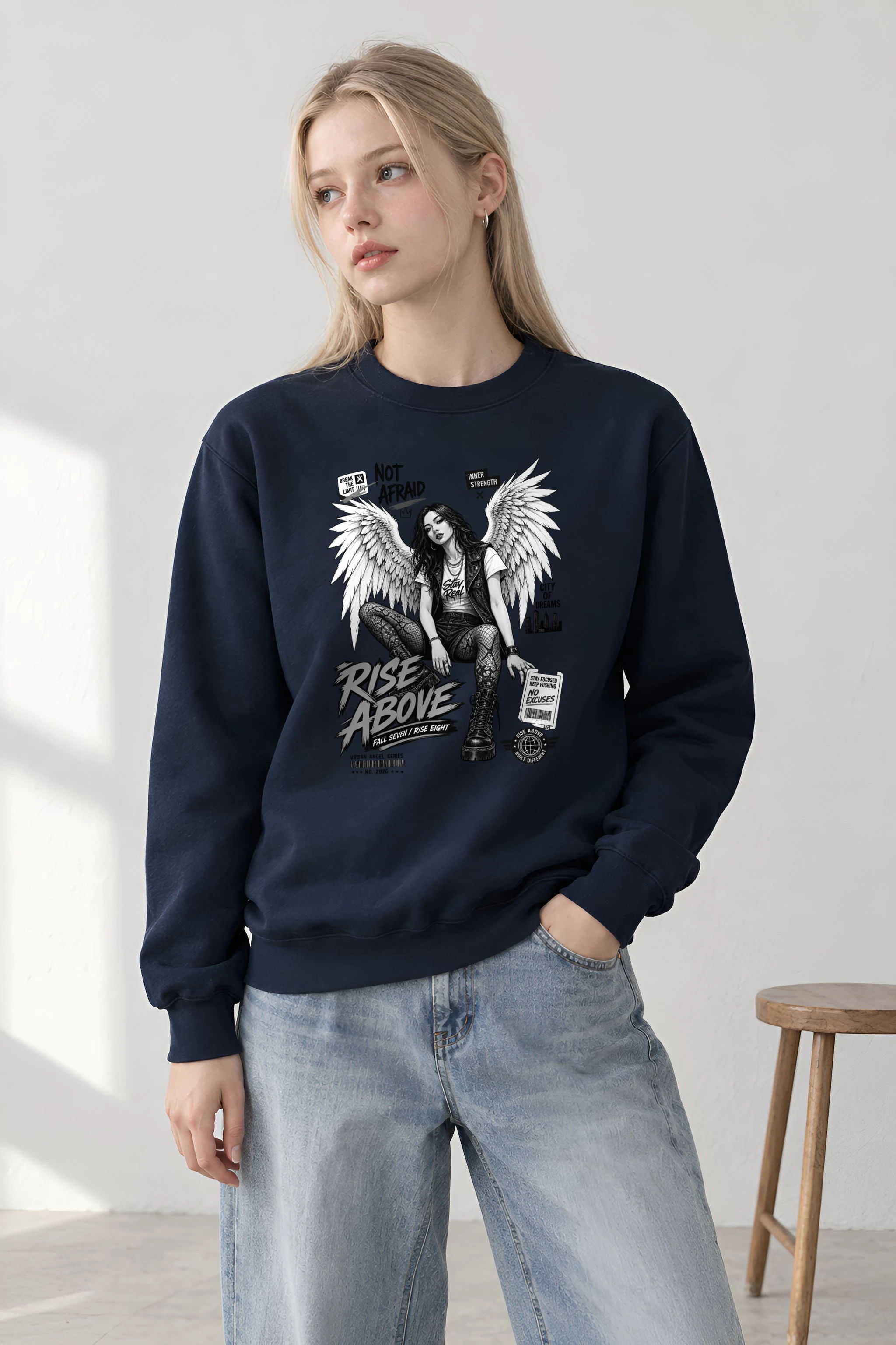 "Rise Above" 1 Crewneck Sweatshirt