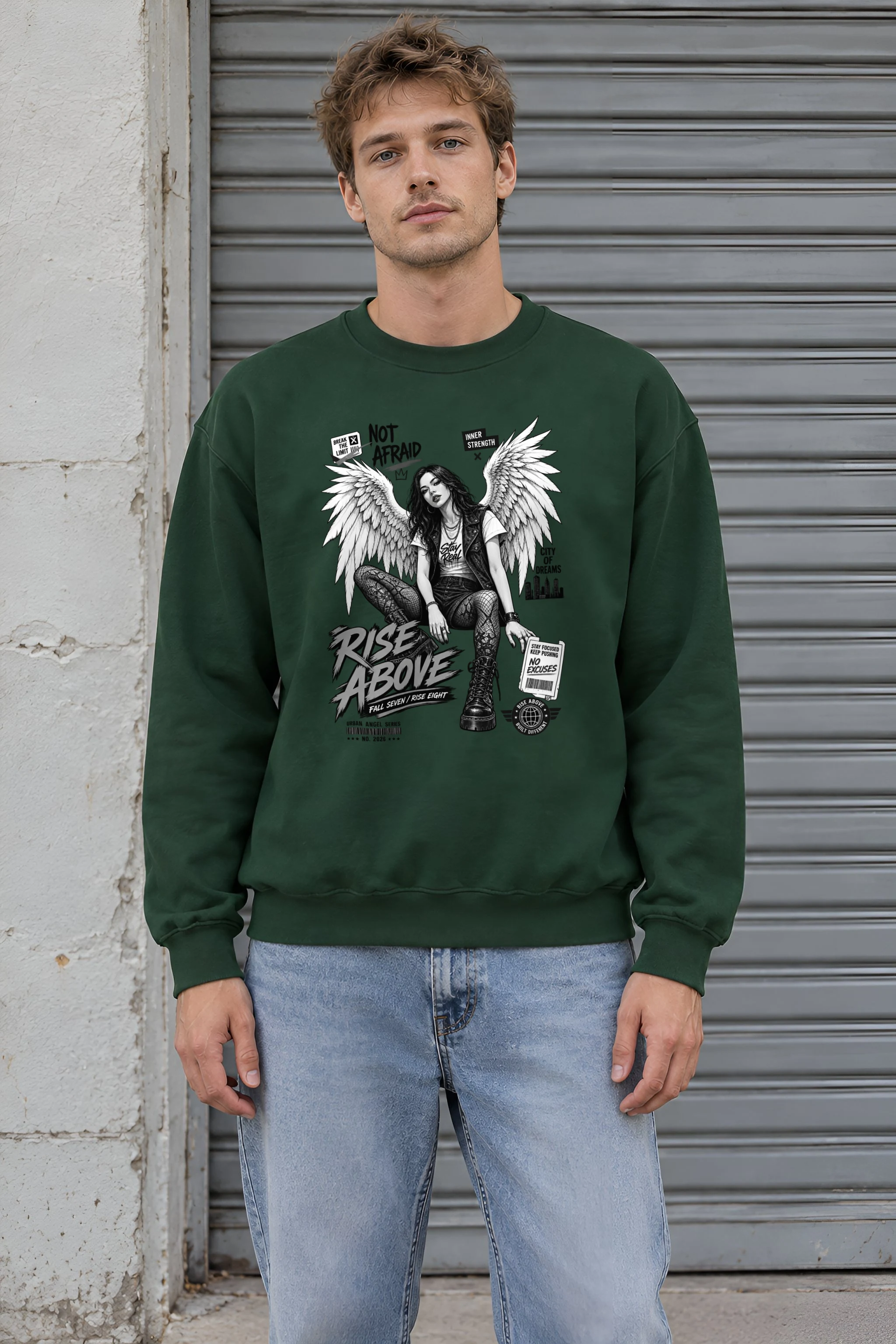 "Rise Above" 1 Crewneck Sweatshirt