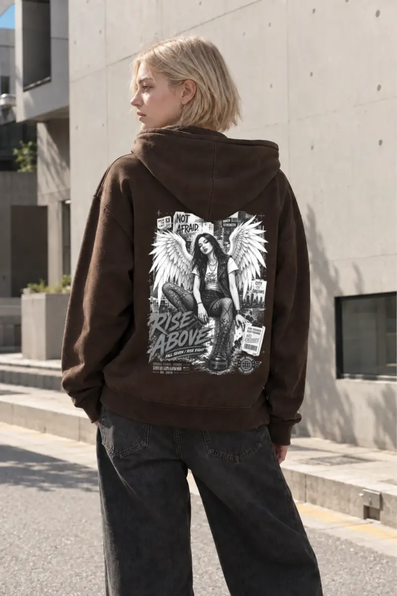 "Rise Above" Heavy Blend Unisex Pullover Hoodie | Gildan 18500
