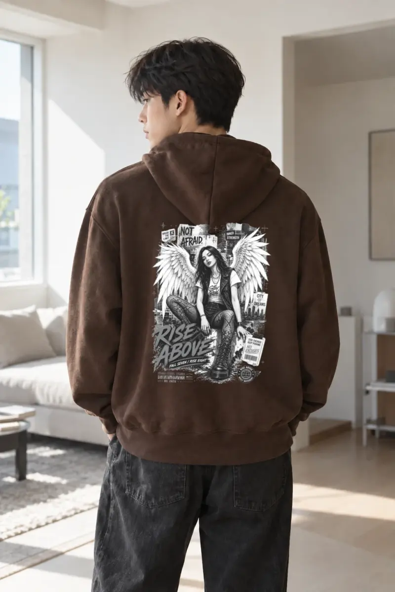 “Rise Above” Heavy Blend Unisex Pullover Hoodie | Gildan 18500