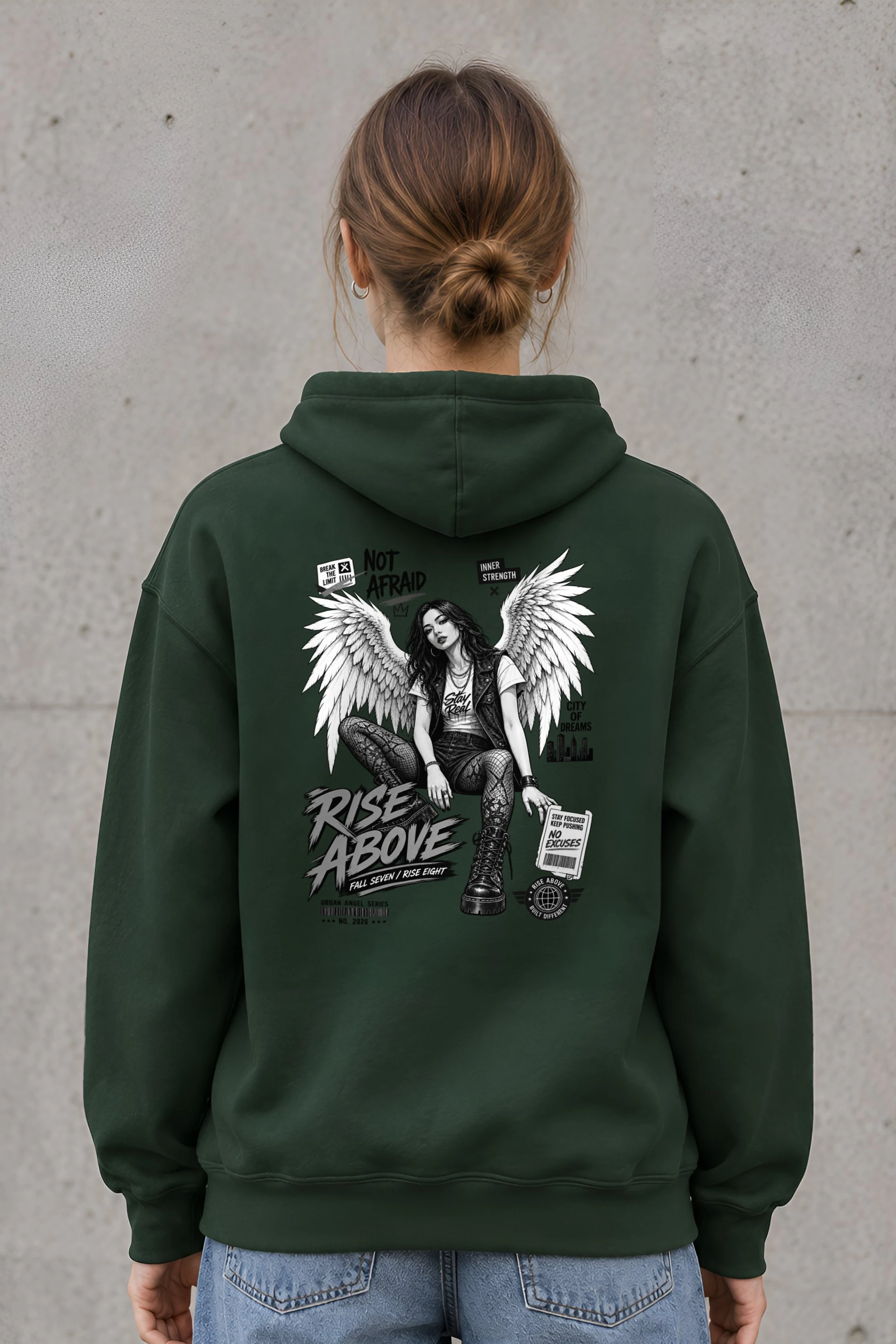 "Rise Above" 1 Pullover Hoodie
