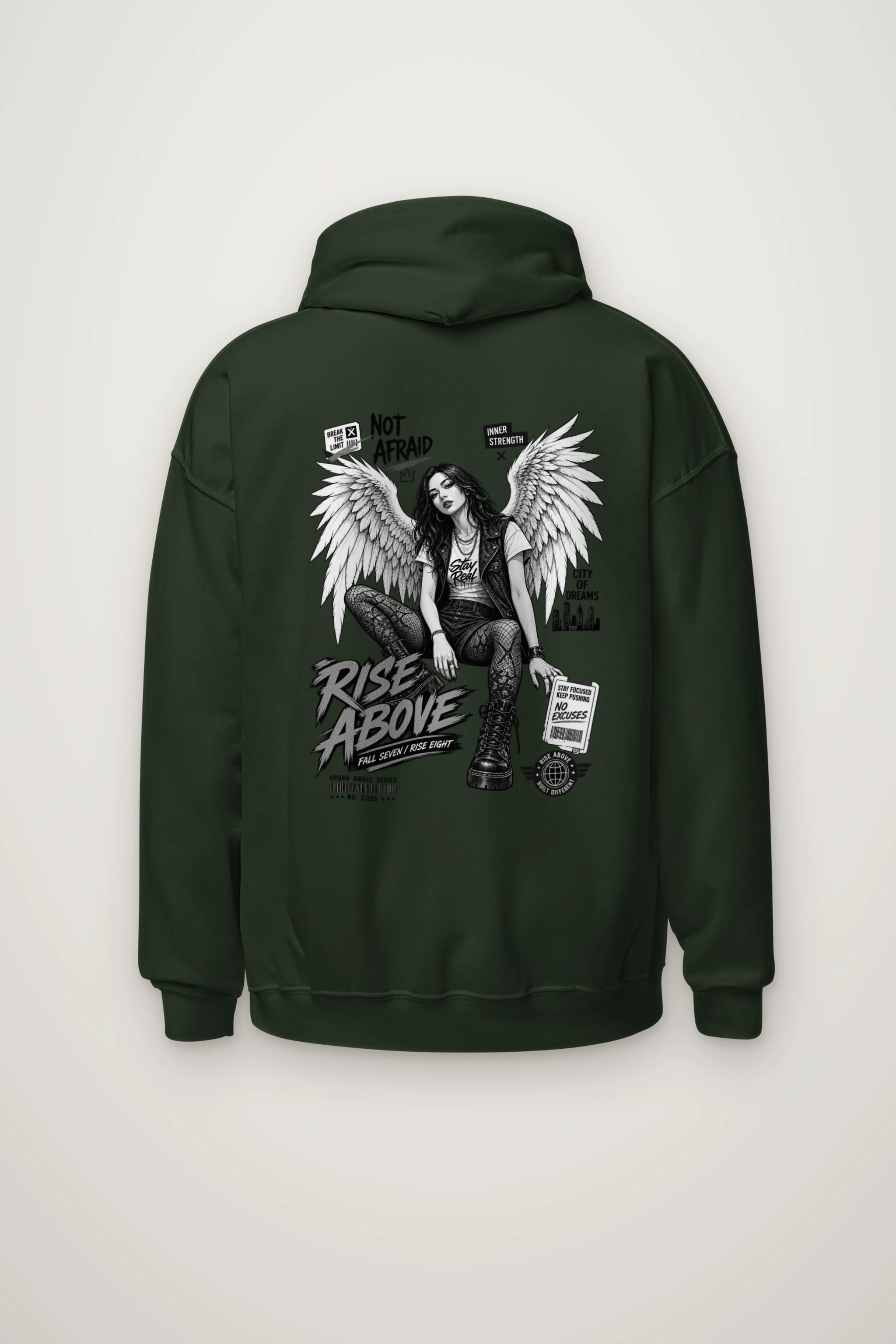 "Rise Above" Heavy Blend Unisex Pullover Hoodie