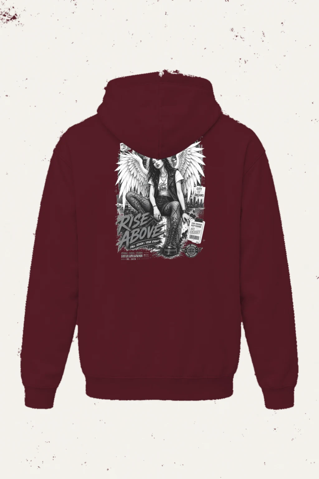 "Rise Above" Heavy Blend Unisex Pullover Hoodie | Gildan 18500