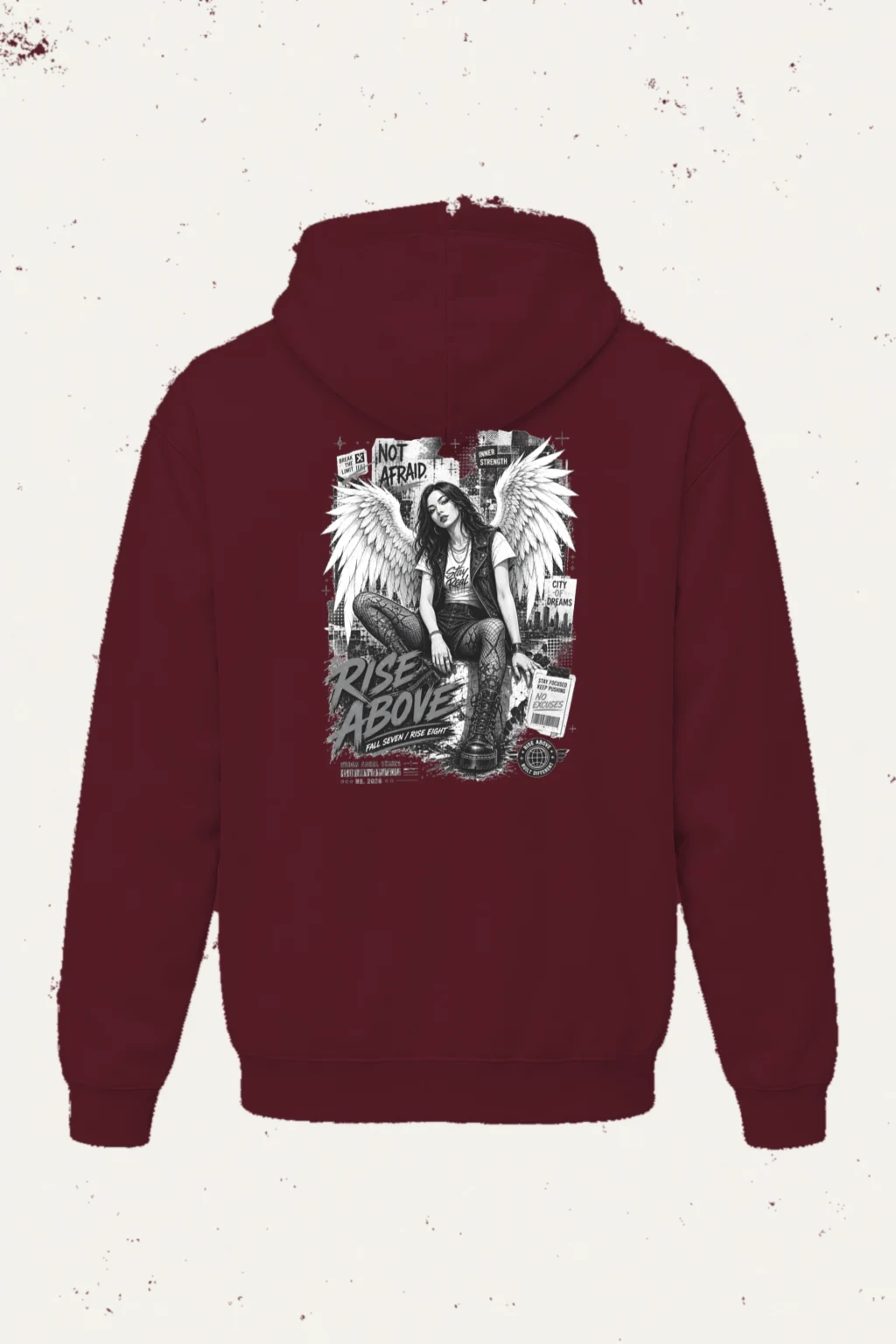 "Rise Above" Heavy Blend Unisex Pullover Hoodie | Gildan 18500