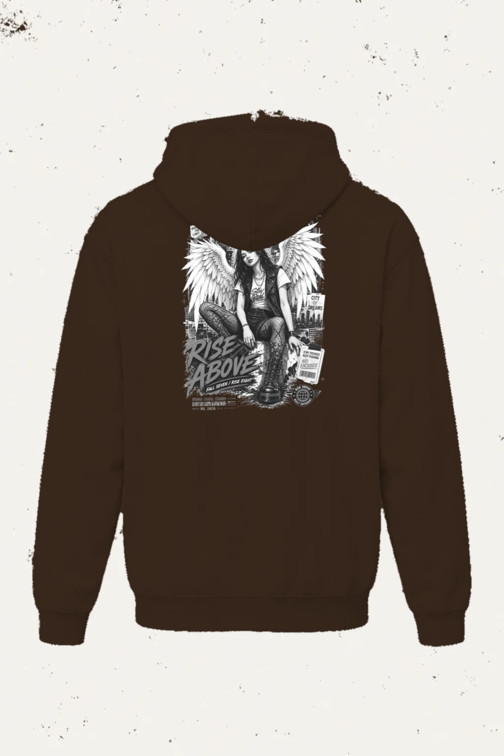 "Rise Above" Heavy Blend Unisex Pullover Hoodie | Gildan 18500