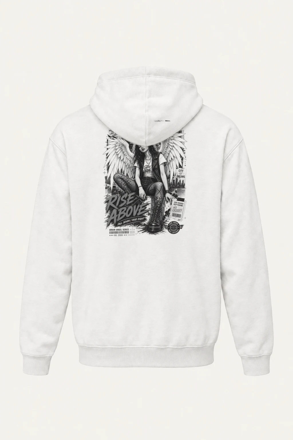 "Rise Above" Heavy Blend Unisex Pullover Hoodie | Gildan 18500