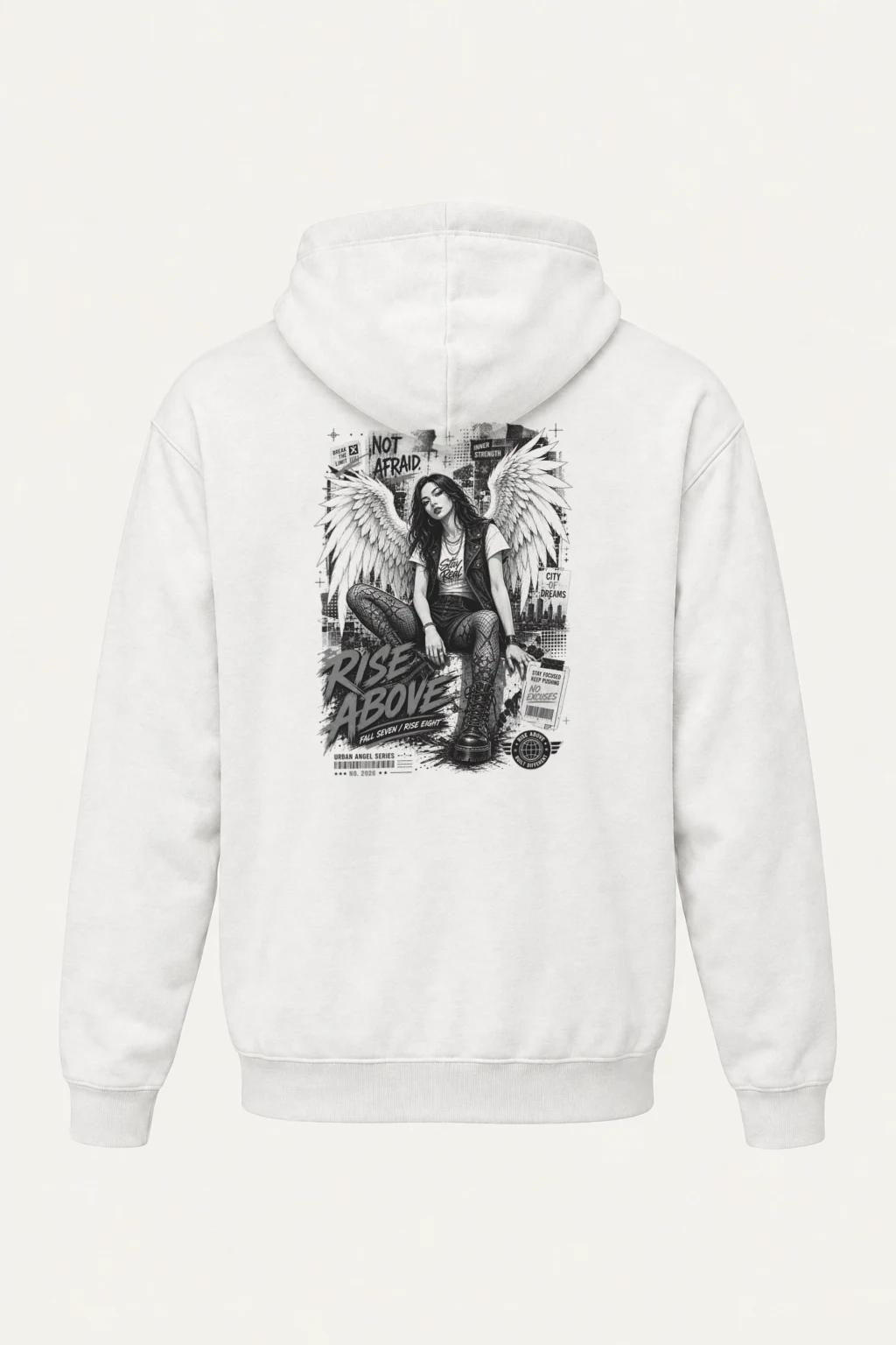 "Rise Above" Heavy Blend Unisex Pullover Hoodie | Gildan 18500