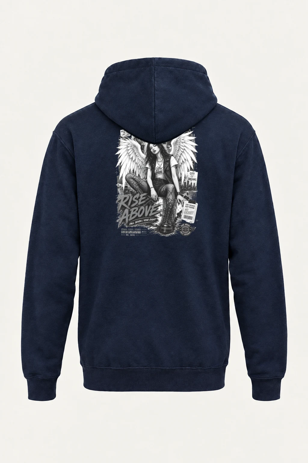 "Rise Above" Heavy Blend Unisex Pullover Hoodie | Gildan 18500