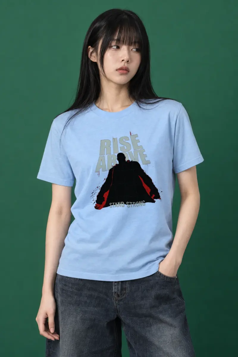 "Rise Above" Heavyweight Unisex Crewneck T-shirt