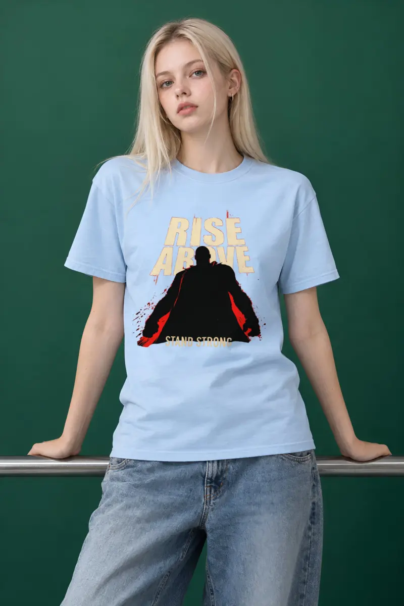 "Rise Above" Heavyweight Unisex Crewneck T-shirt
