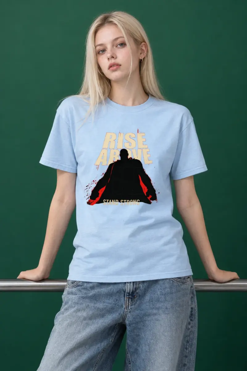 "Rise Above" Heavyweight Unisex Crewneck T-shirt