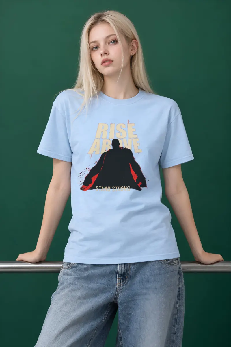 "Rise Above" Heavyweight Unisex Crewneck T-shirt