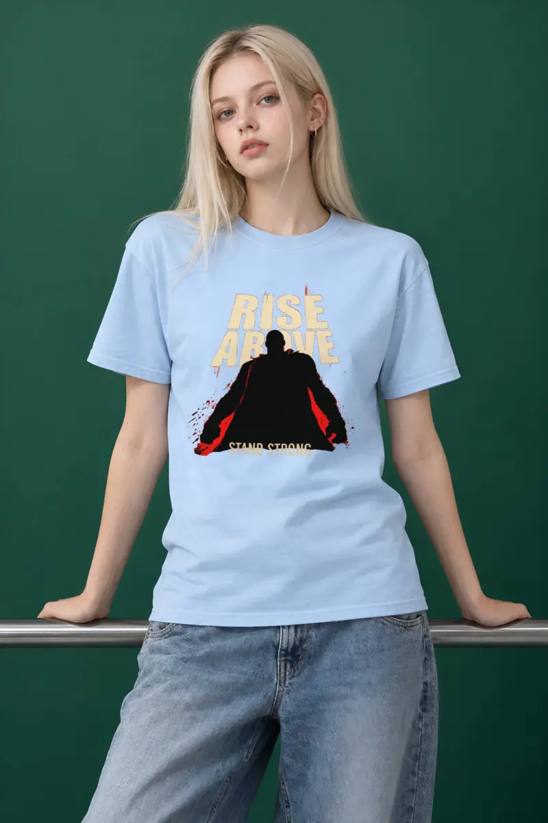 "Rise Above" Heavyweight Unisex Crewneck T-shirt