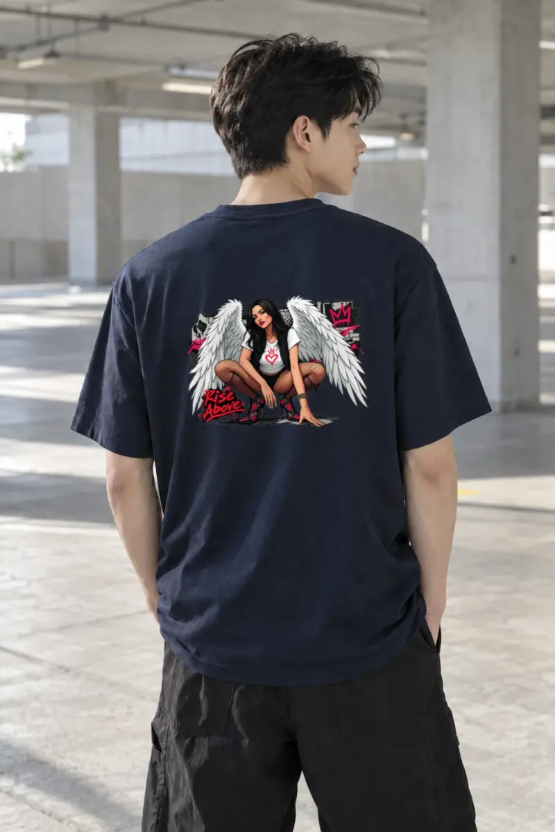 "Rise Above" Heavyweight Unisex Crewneck T-shirt | Gildan 5000
