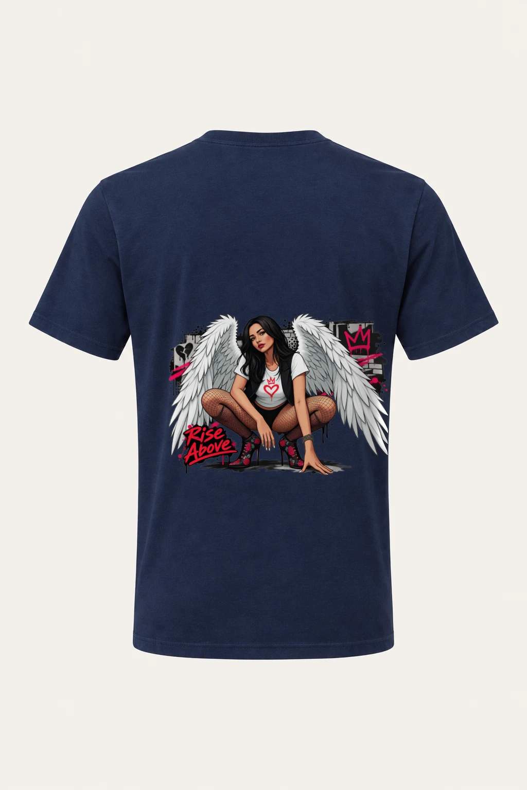 "Rise Above" Heavyweight Unisex Crewneck T-shirt | Gildan 5000