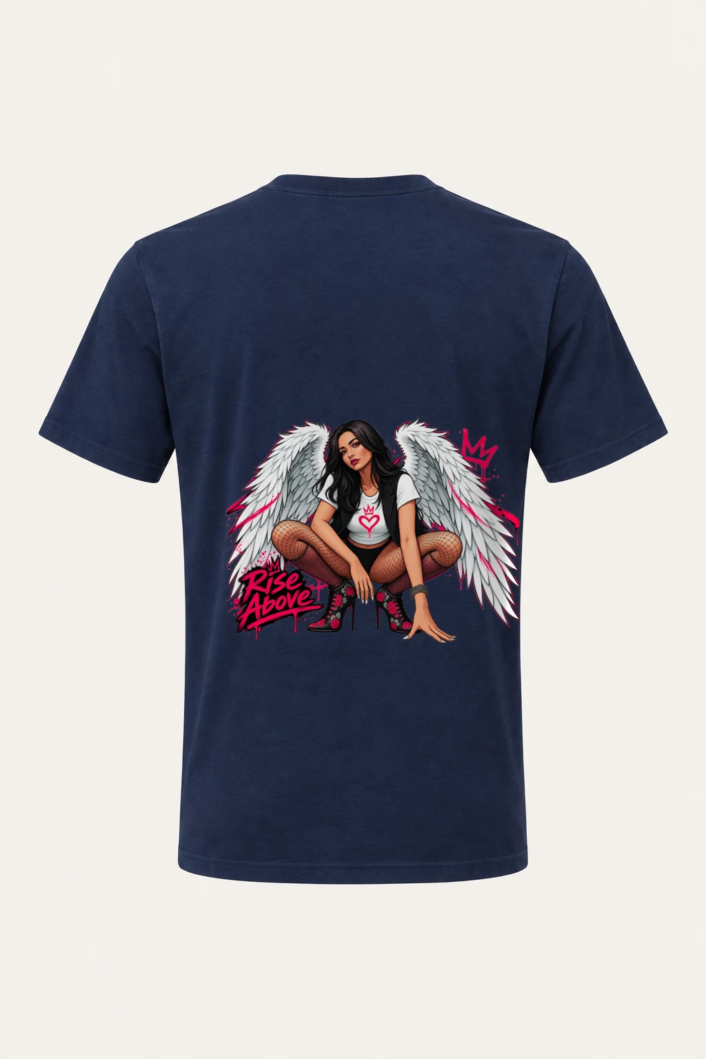 "Rise Above" Heavyweight Unisex Crewneck T-shirt | Gildan 5000