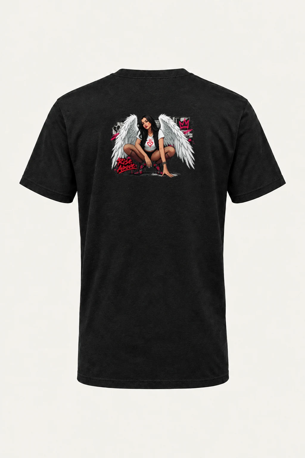 "Rise Above" Heavyweight Unisex Crewneck T-shirt | Gildan 5000