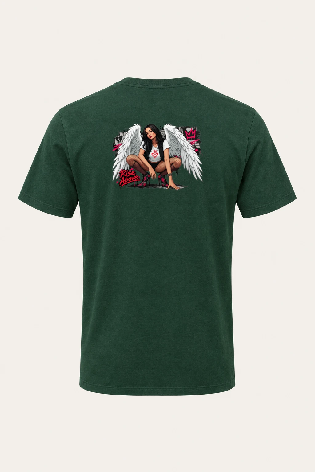 "Rise Above" Heavyweight Unisex Crewneck T-shirt | Gildan 5000