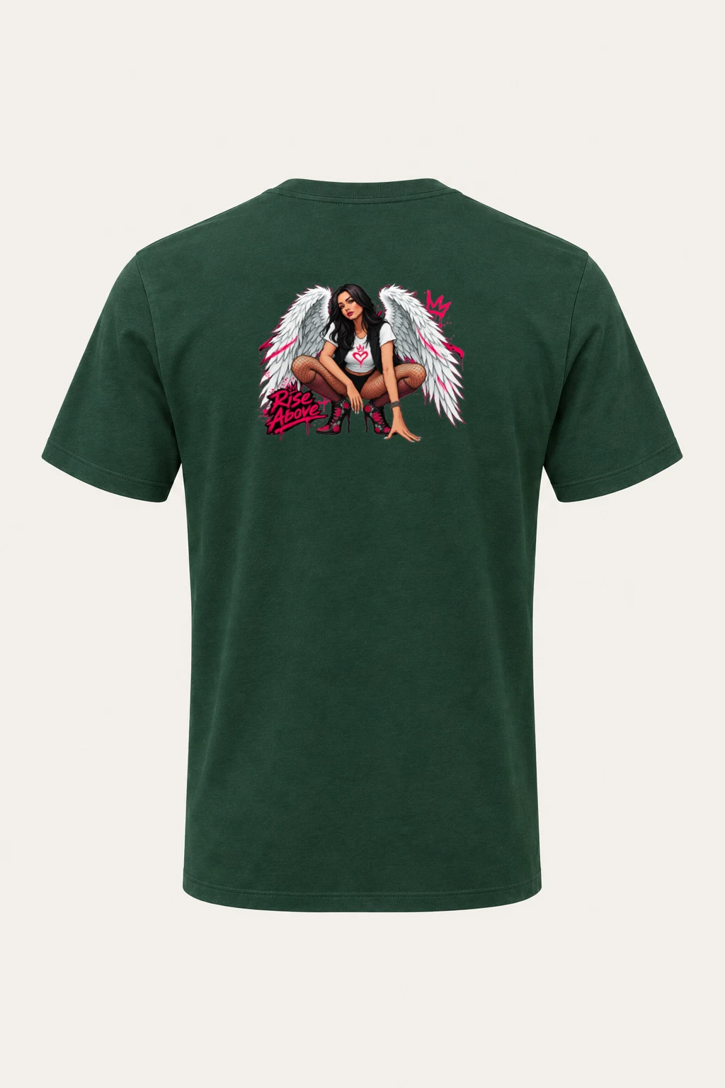 "Rise Above" Heavyweight Unisex Crewneck T-shirt | Gildan 5000
