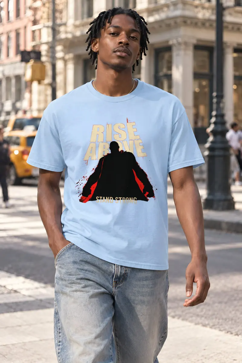 "Rise Above" Heavyweight Unisex Crewneck T-shirt