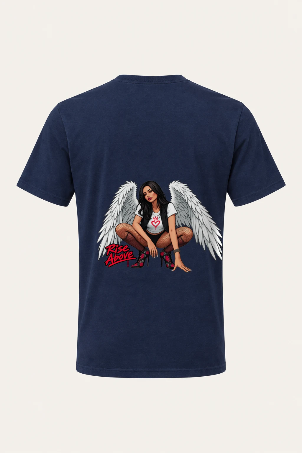 "Rise Above" Heavyweight Unisex Crewneck T-shirt | Gildan 5000
