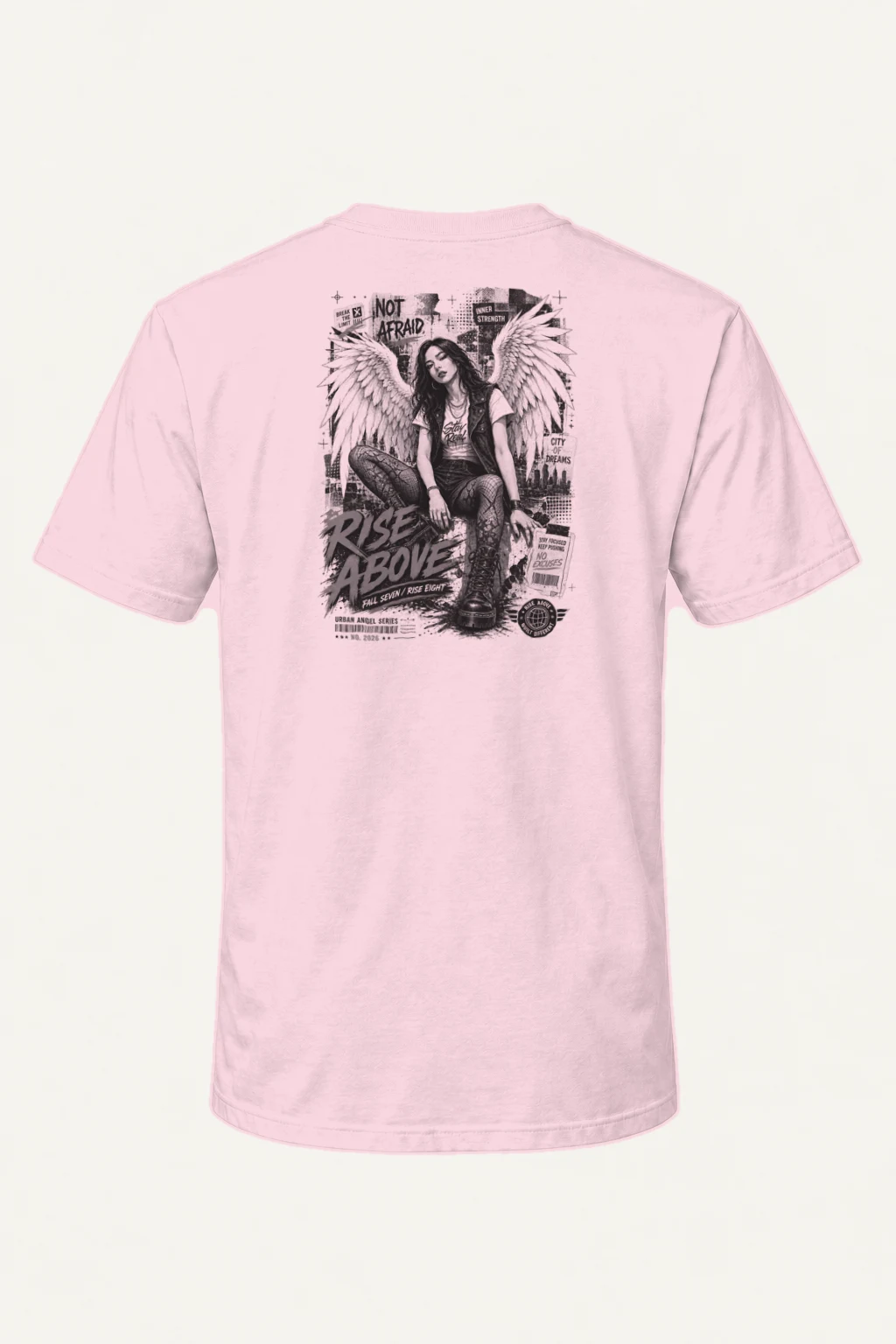 "Rise Above" Heavyweight Unisex Crewneck T-shirt | Gildan 5000