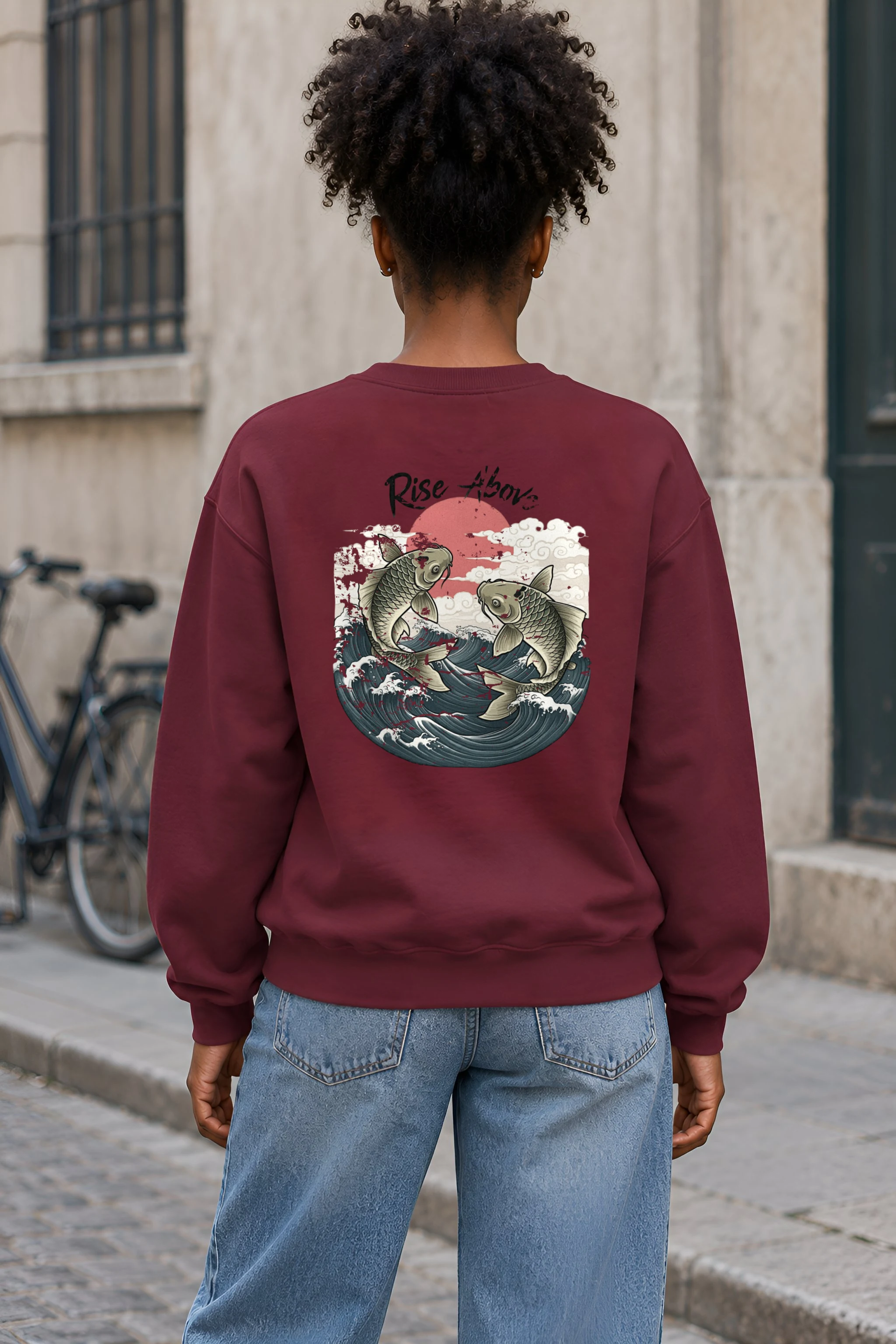 "Rise Above Koi" 1 Crewneck Sweatshirt