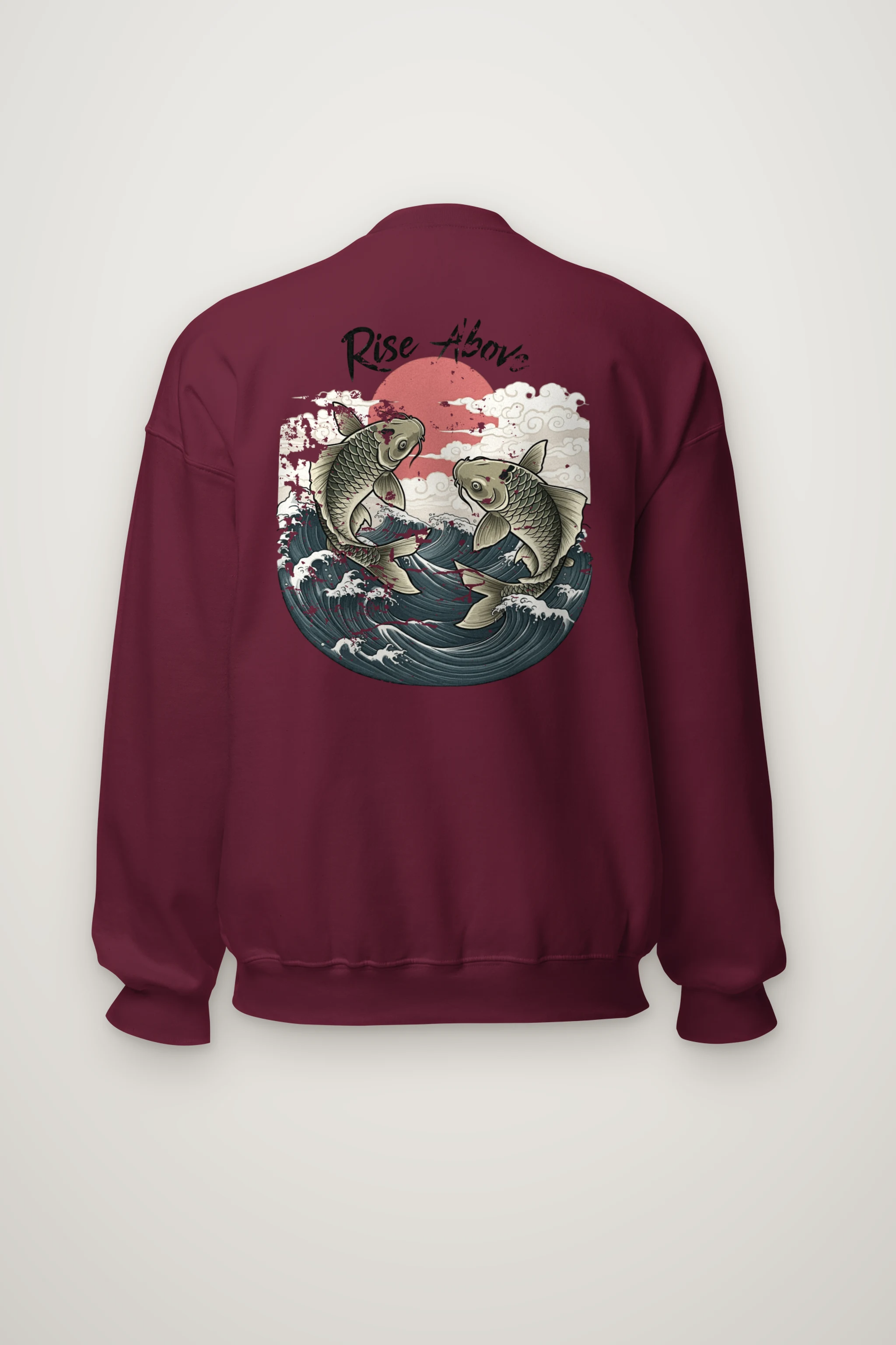 "Rise Above Koi" Heavy Blend Unisex Crewneck Sweatshirt