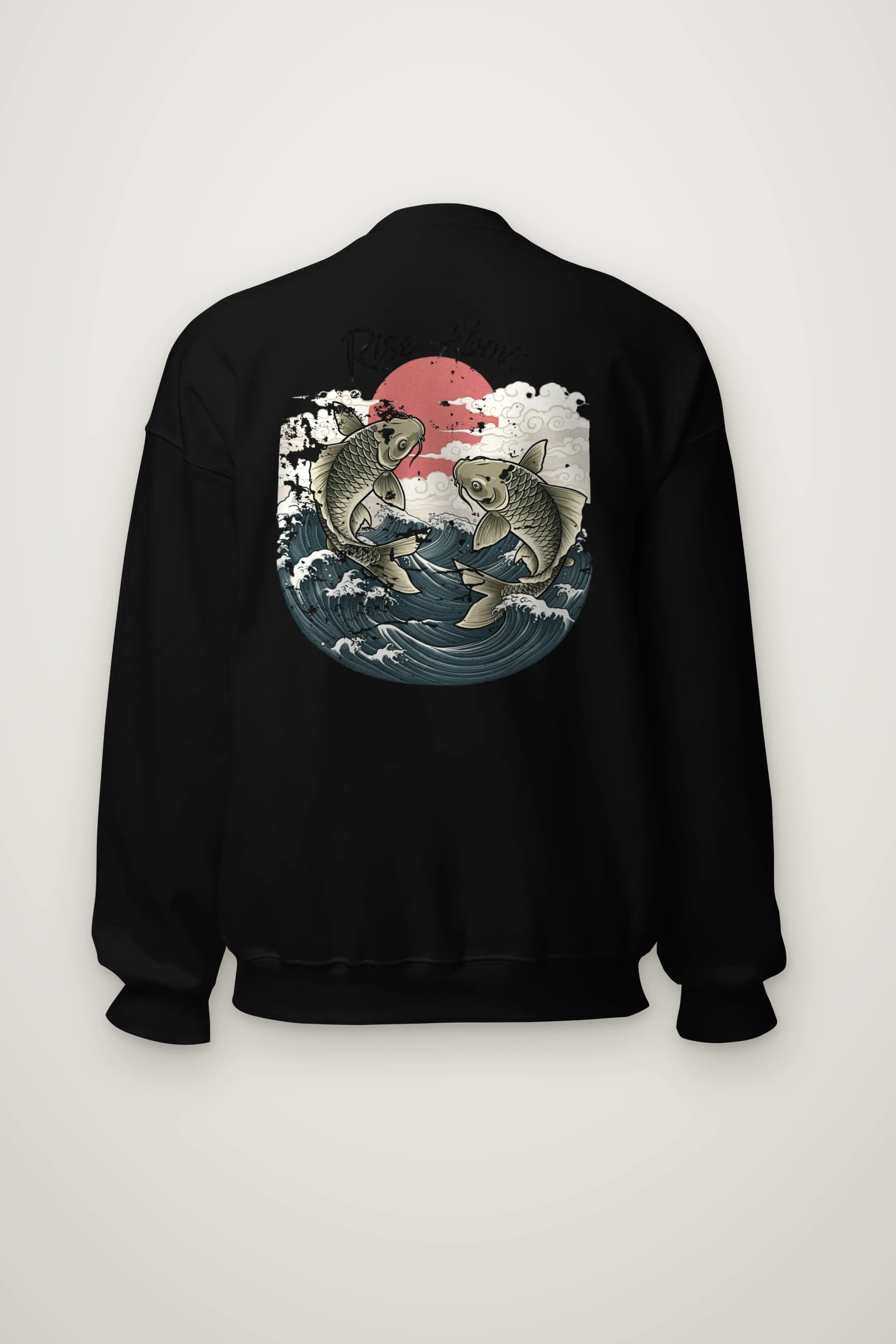 "Rise Above Koi" Heavy Blend Unisex Crewneck Sweatshirt