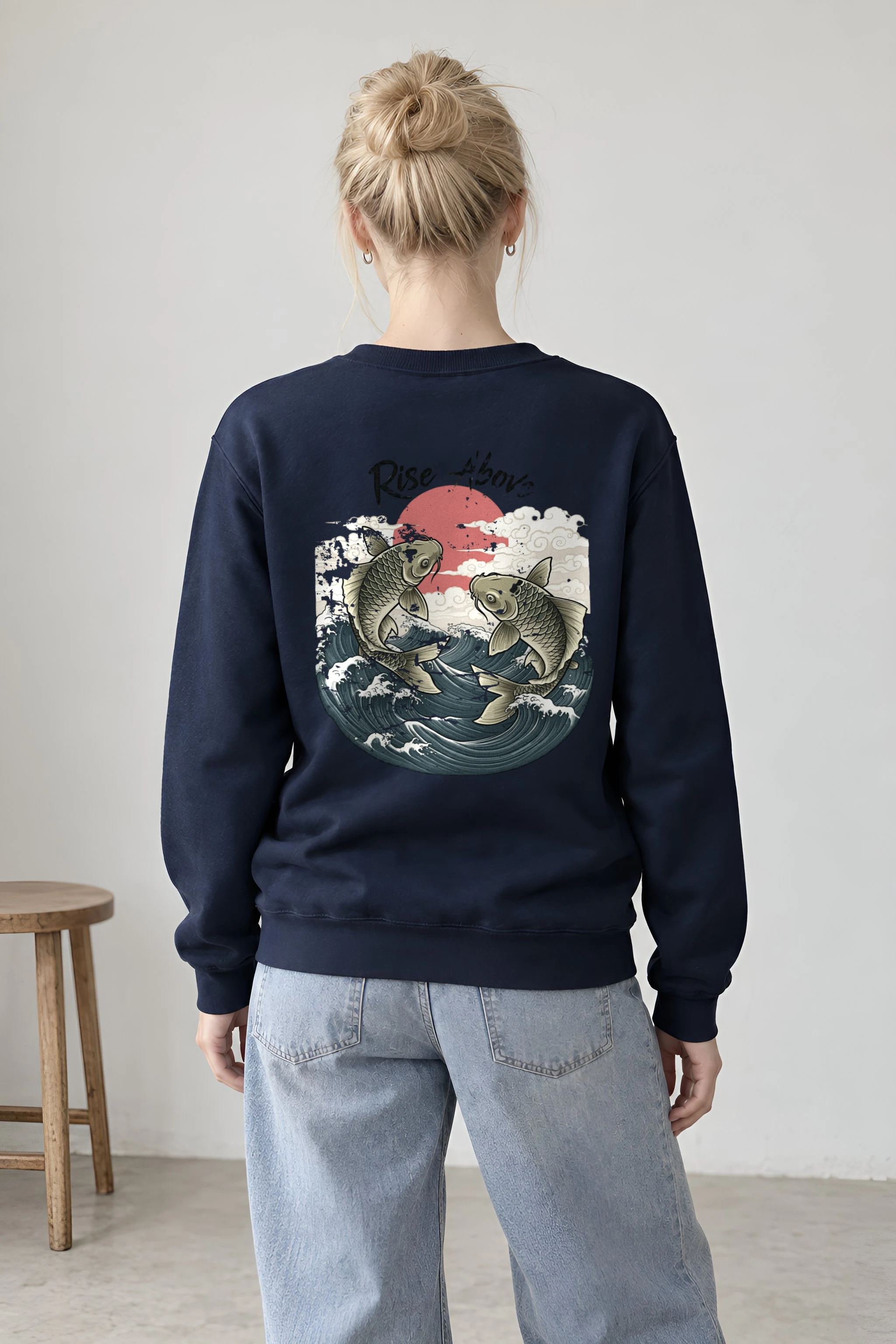 "Rise Above Koi" 1 Crewneck Sweatshirt