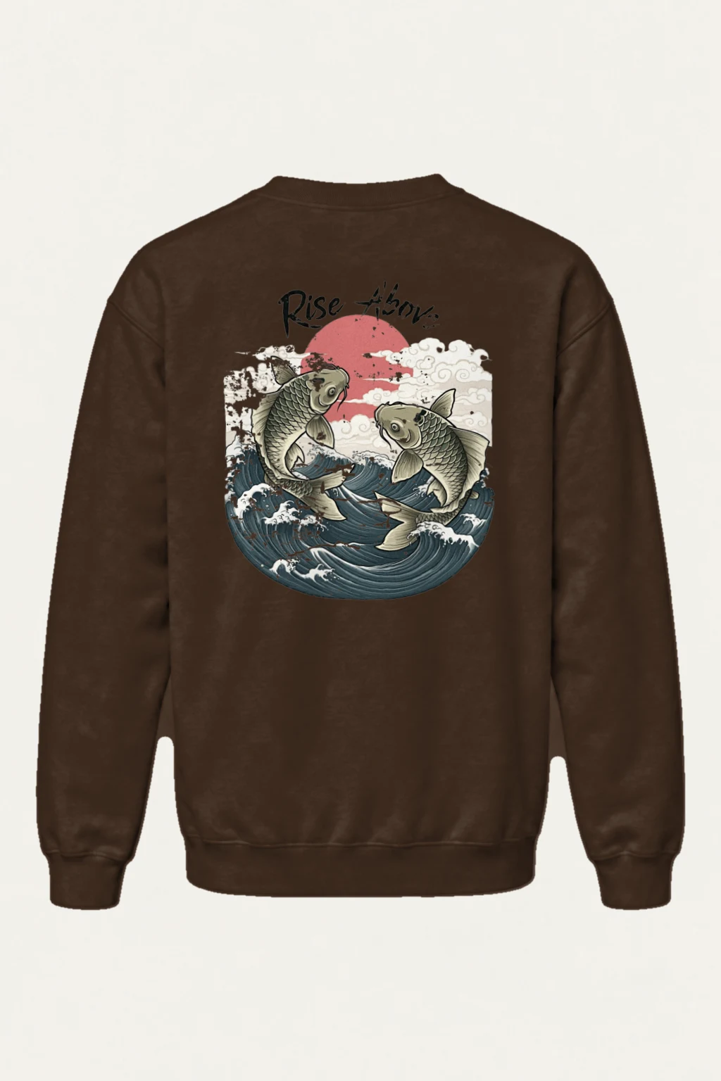 "Rise Above Koi" Heavy Blend Unisex Crewneck Sweatshirt | Gildan 18000