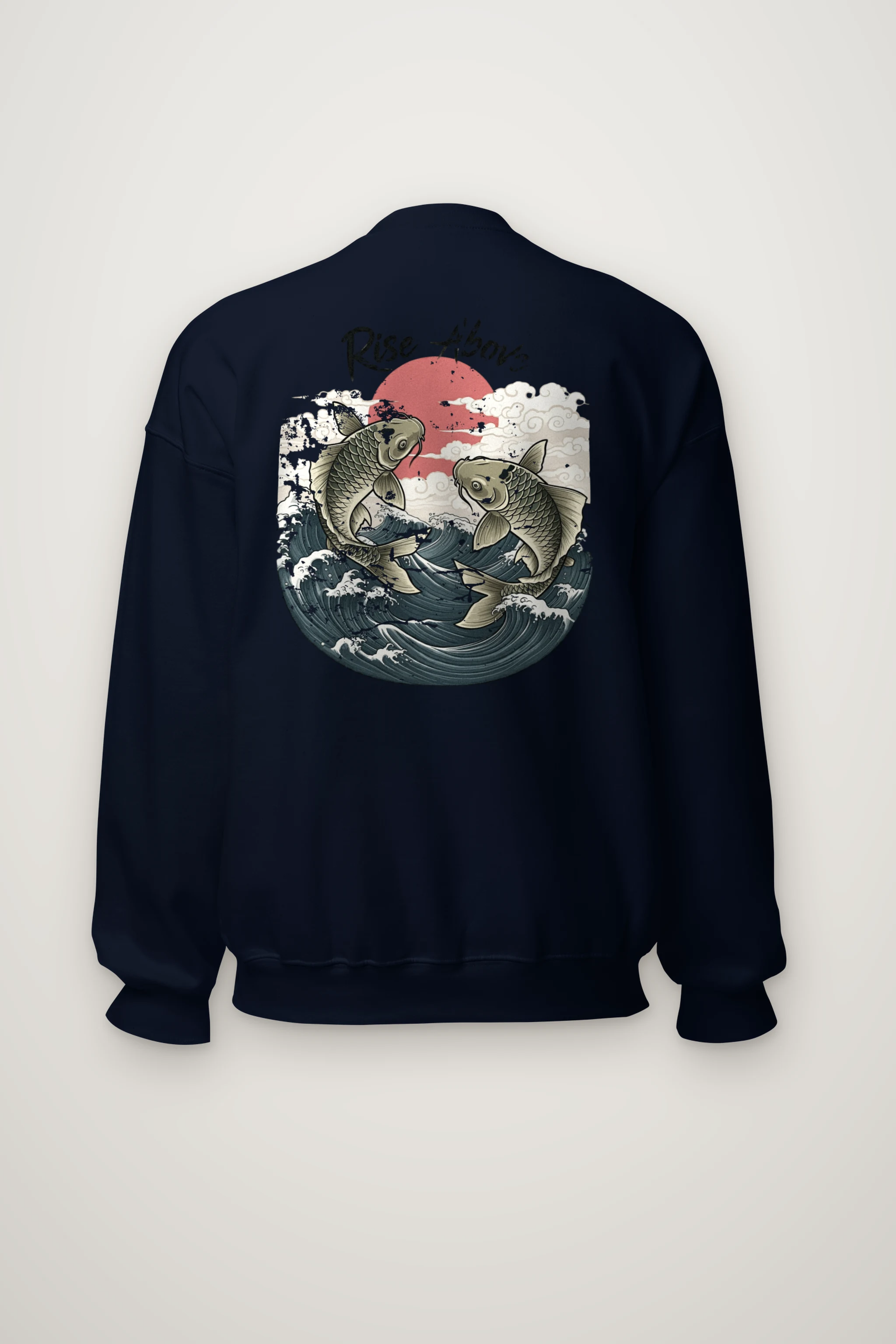 "Rise Above Koi" Heavy Blend Unisex Crewneck Sweatshirt