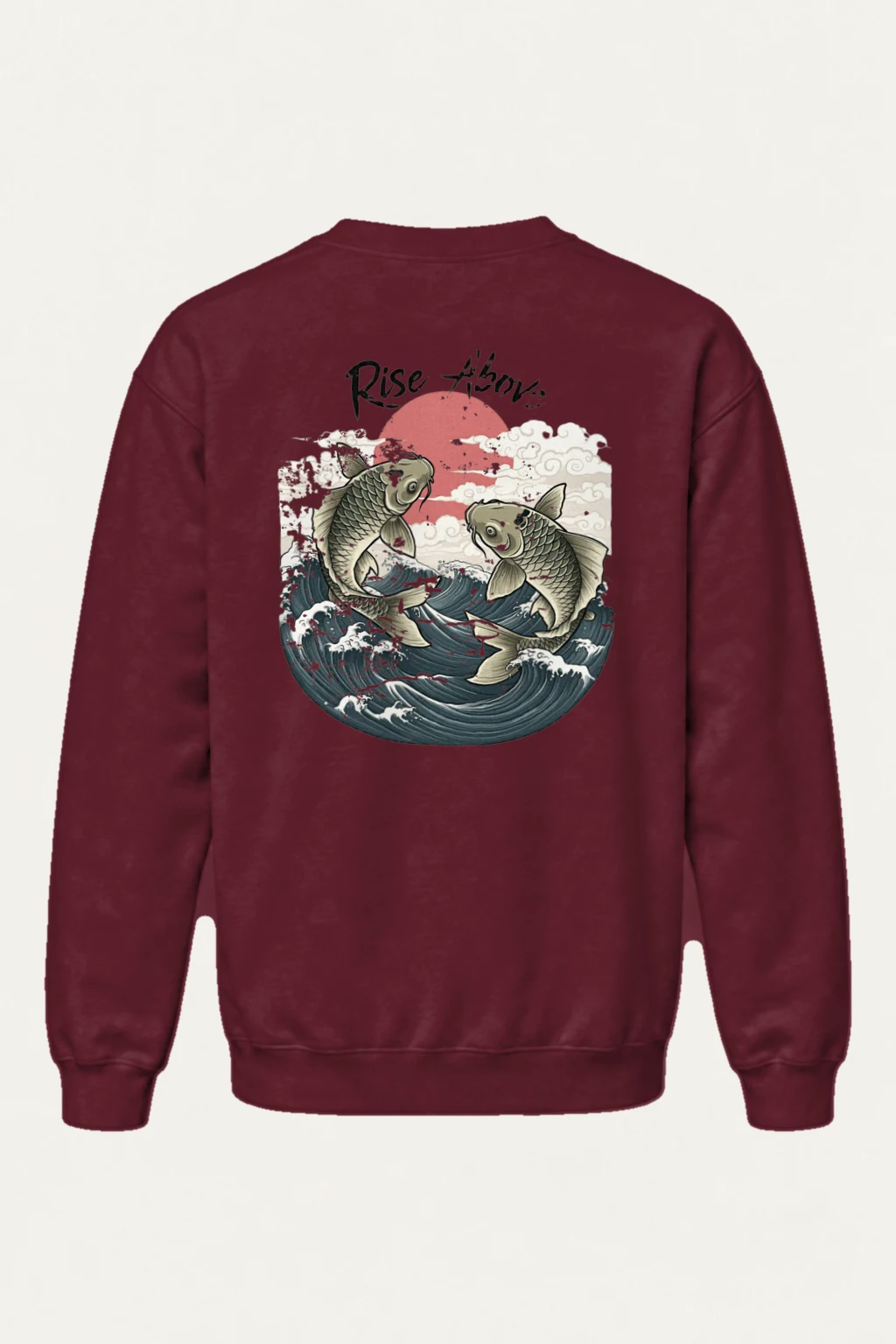 "Rise Above Koi" Heavy Blend Unisex Crewneck Sweatshirt | Gildan 18000