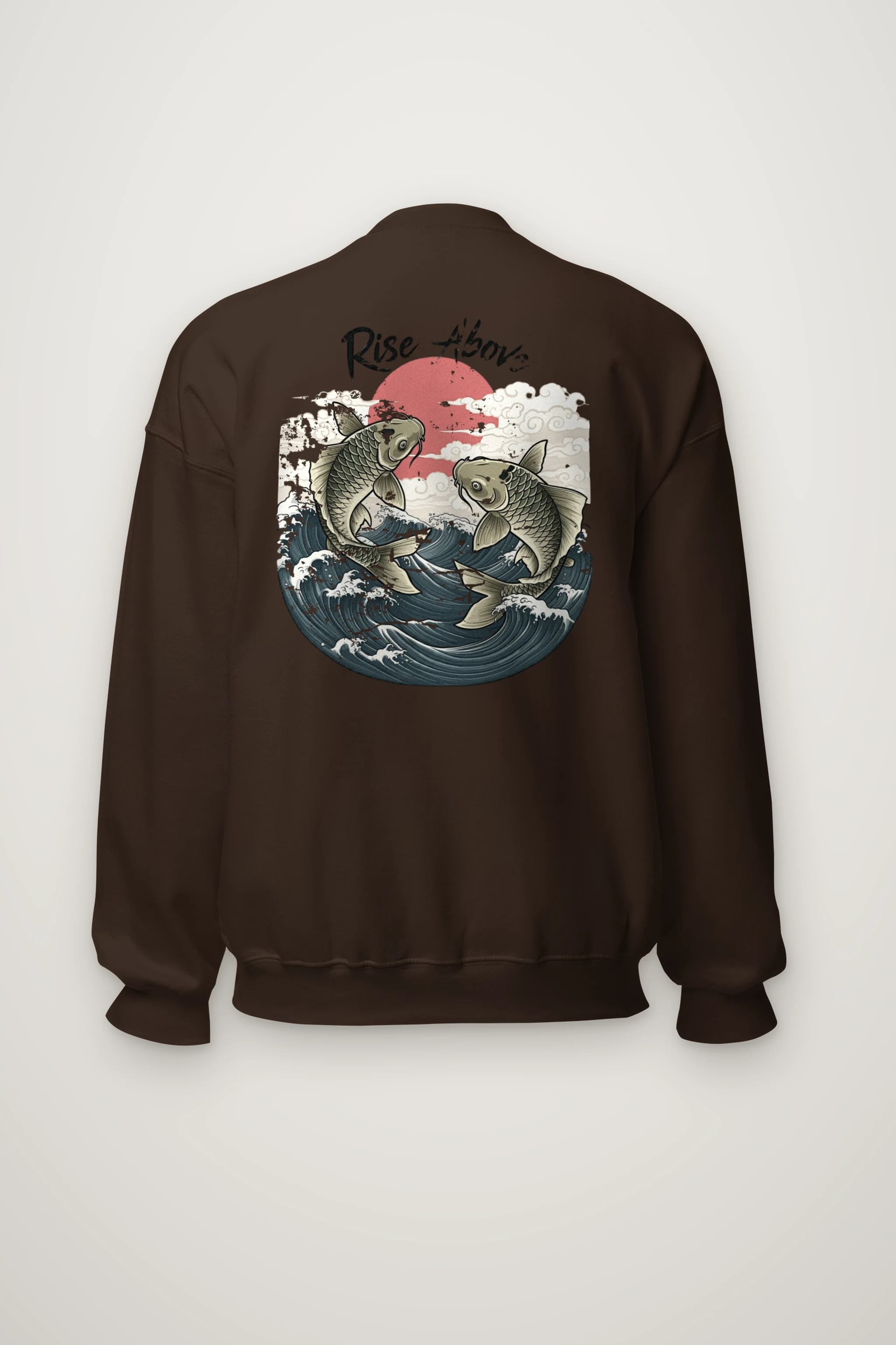 "Rise Above Koi" Heavy Blend Unisex Crewneck Sweatshirt