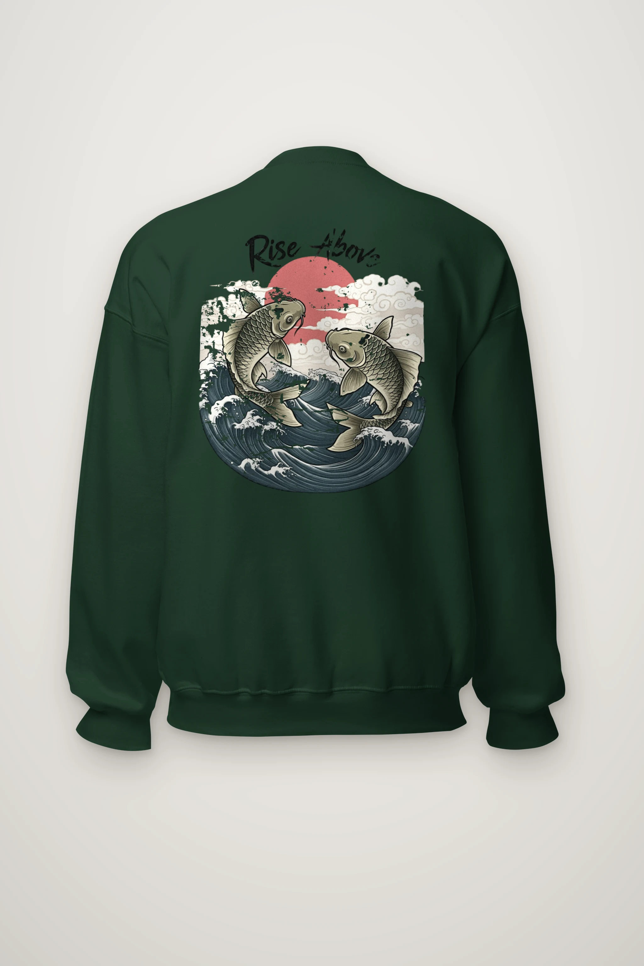 "Rise Above Koi" Heavy Blend Unisex Crewneck Sweatshirt