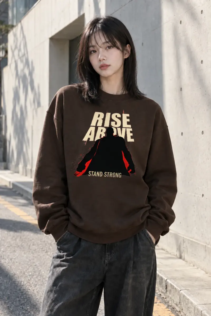 "Rise Above Stand Strong" Heavy Blend Unisex Crewneck Sweatshirt | Gildan 18000