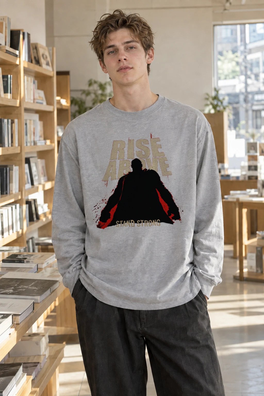 "Rise Above" Unisex Longsleeve T-shirt | Gildan 2400