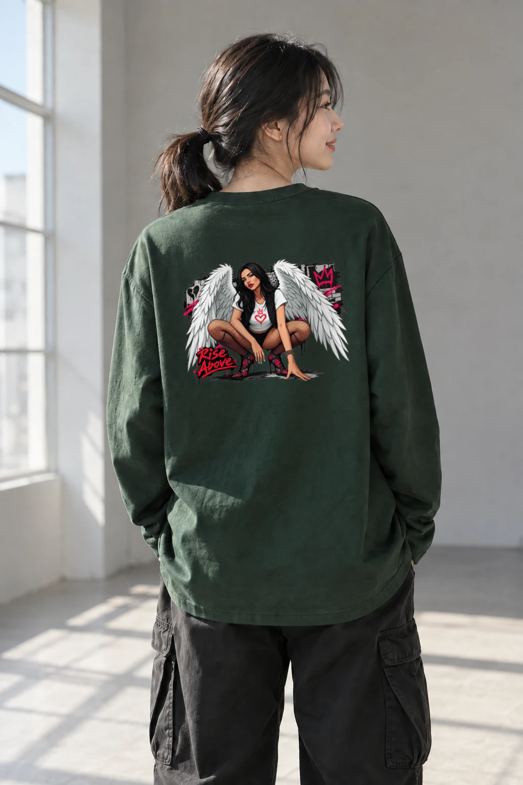 "Rise Above" Unisex Longsleeve T-shirt | Gildan 2400