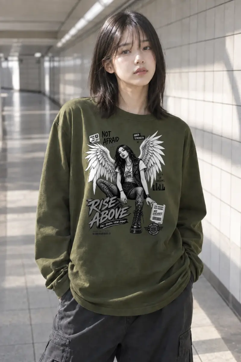 "Rise Above" Unisex Longsleeve T-shirt | Gildan 2400