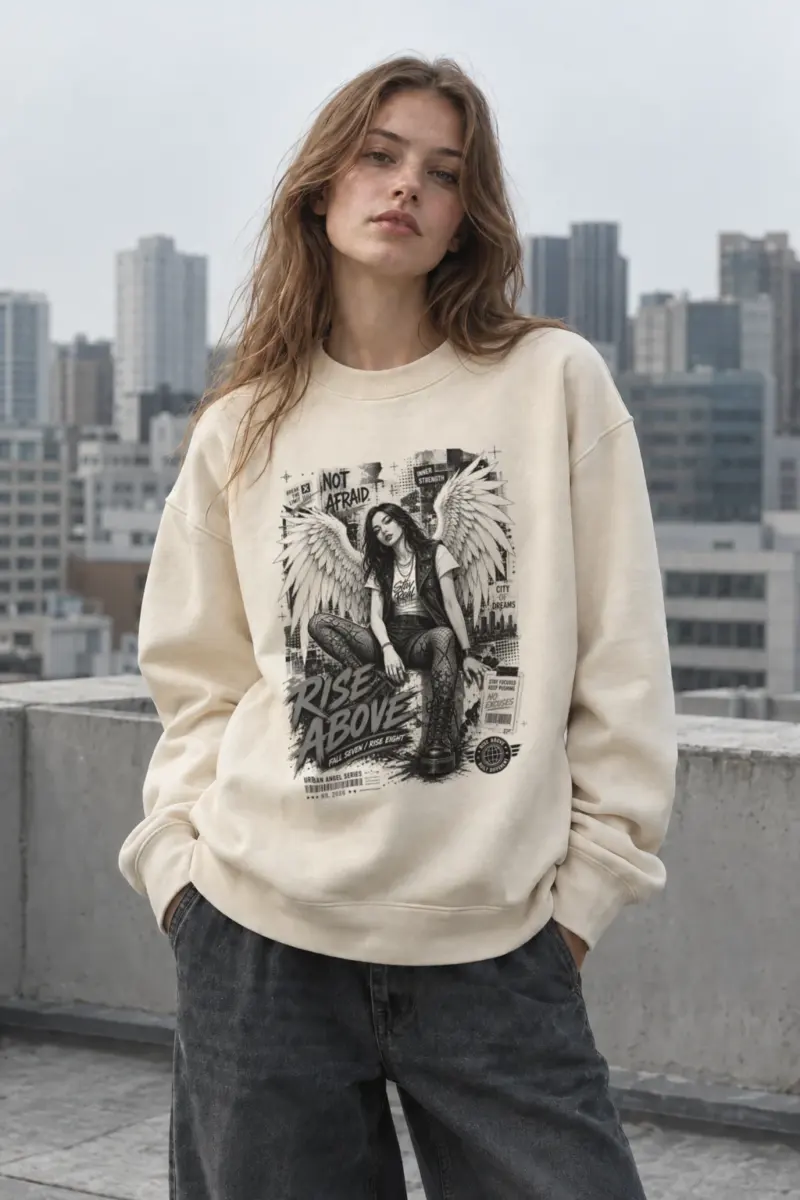 "Rise Above" Unisex Sponge Fleece Crewneck Sweatshirt | Bella + Canvas 3901
