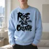 "Rise And Create" Heavy Blend Unisex Crewneck Sweatshirt | Gildan 18000
