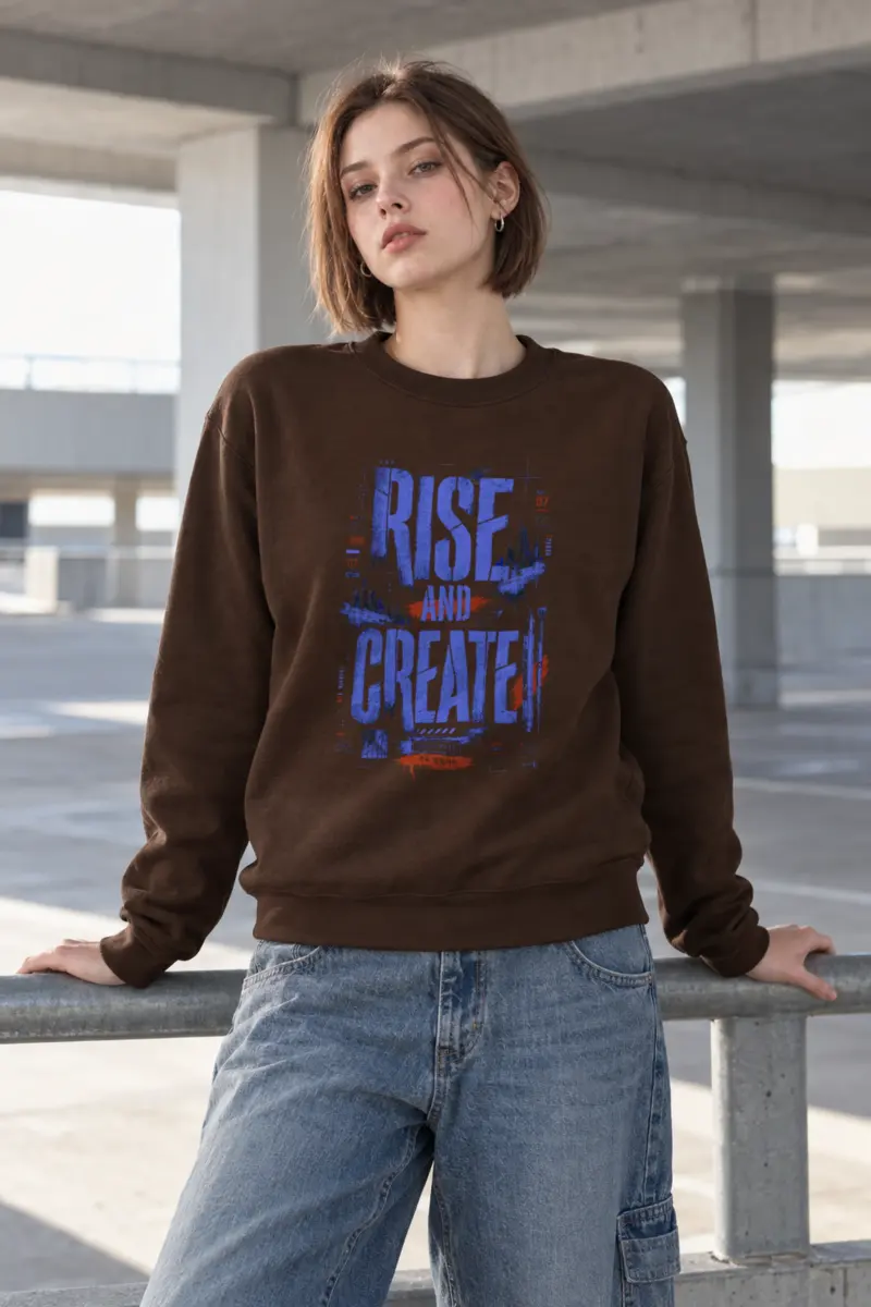 "Rise And Create" Heavy Blend Unisex Crewneck Sweatshirt