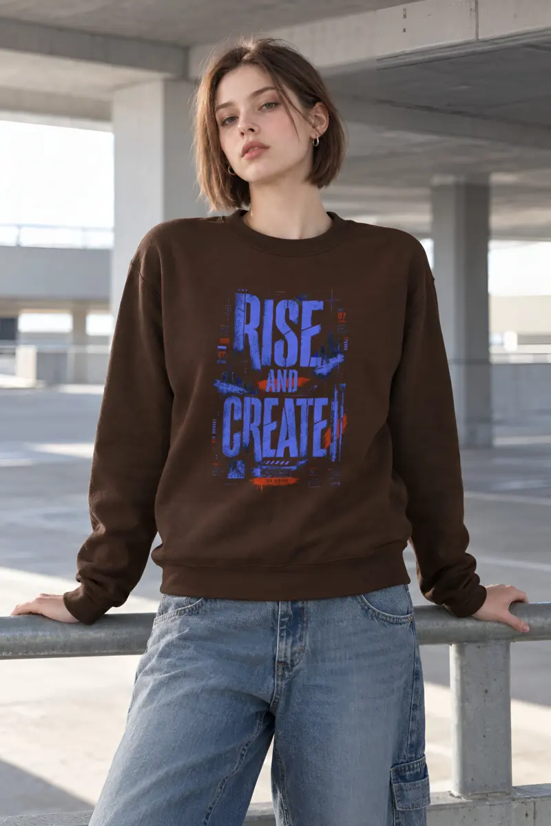 "Rise And Create" Heavy Blend Unisex Crewneck Sweatshirt