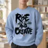 "Rise And Create" Heavy Blend Unisex Crewneck Sweatshirt | Gildan 18000