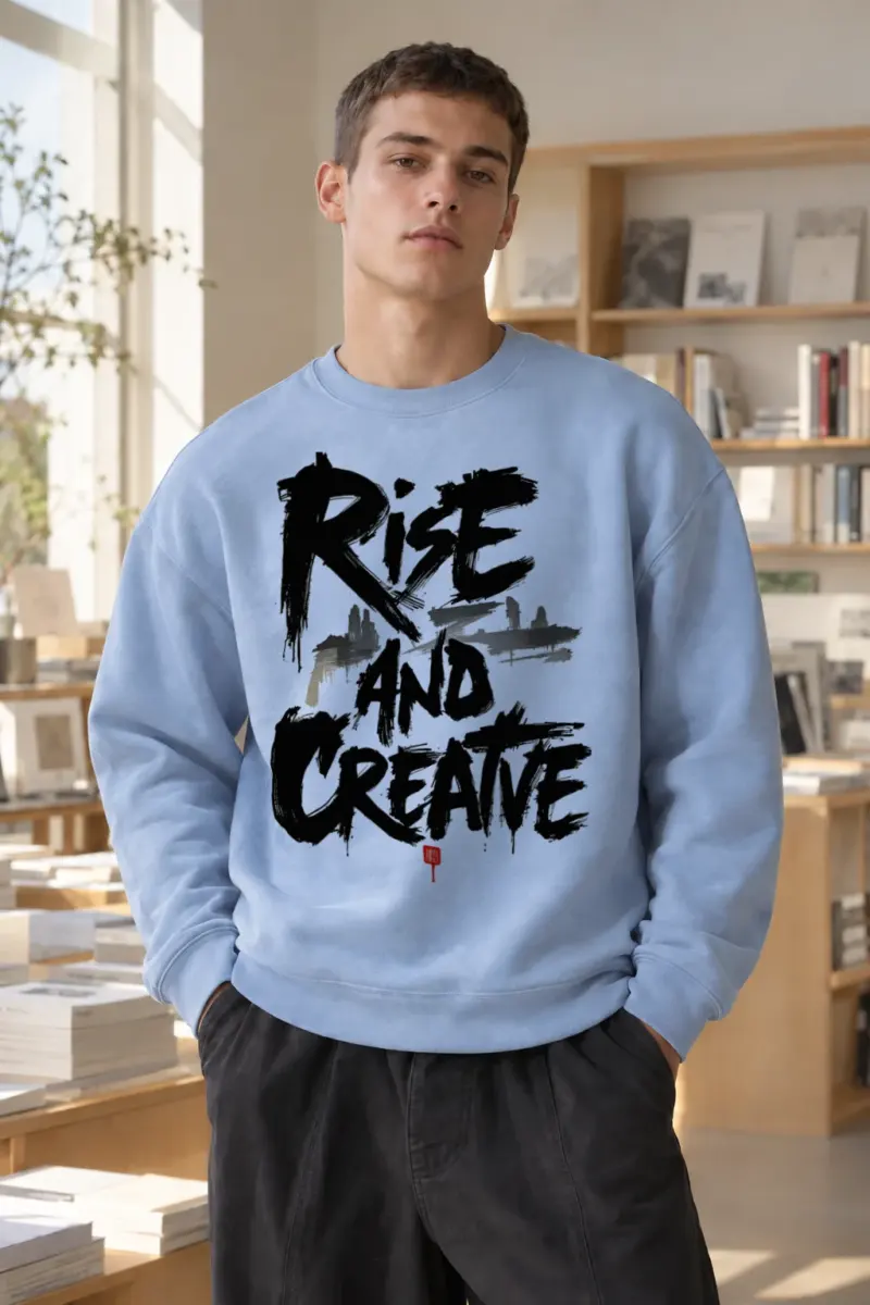 "Rise And Create" Heavy Blend Unisex Crewneck Sweatshirt | Gildan 18000