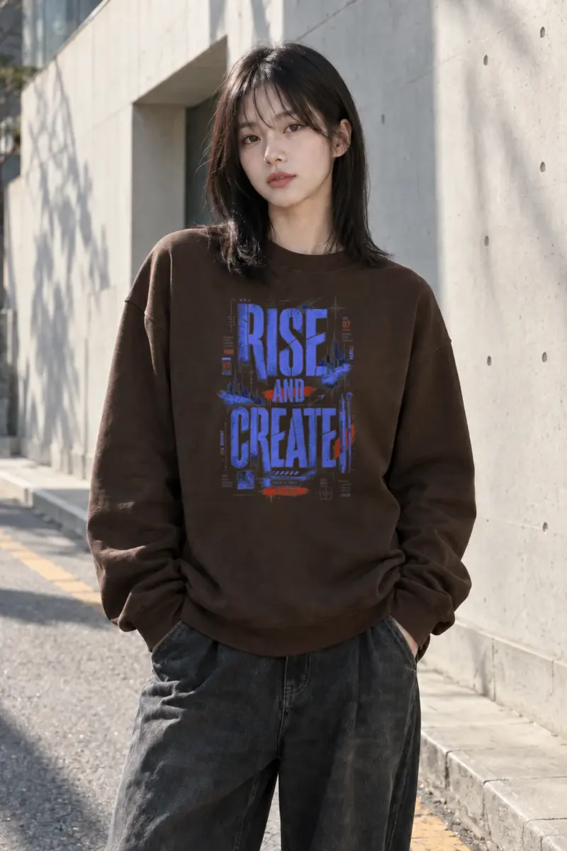 "Rise And Create" Heavy Blend Unisex Crewneck Sweatshirt | Gildan 18000
