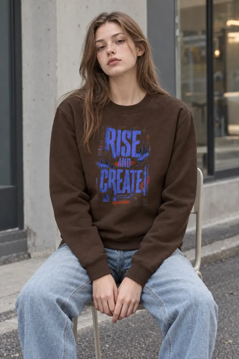 "Rise And Create" Heavy Blend Unisex Crewneck Sweatshirt